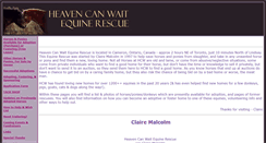 Desktop Screenshot of heavencanwaitequinerescue.org