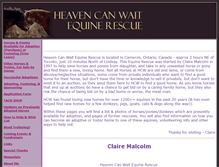 Tablet Screenshot of heavencanwaitequinerescue.org